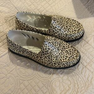 Sperry float/boat Leopard Print Slip-On Shoes